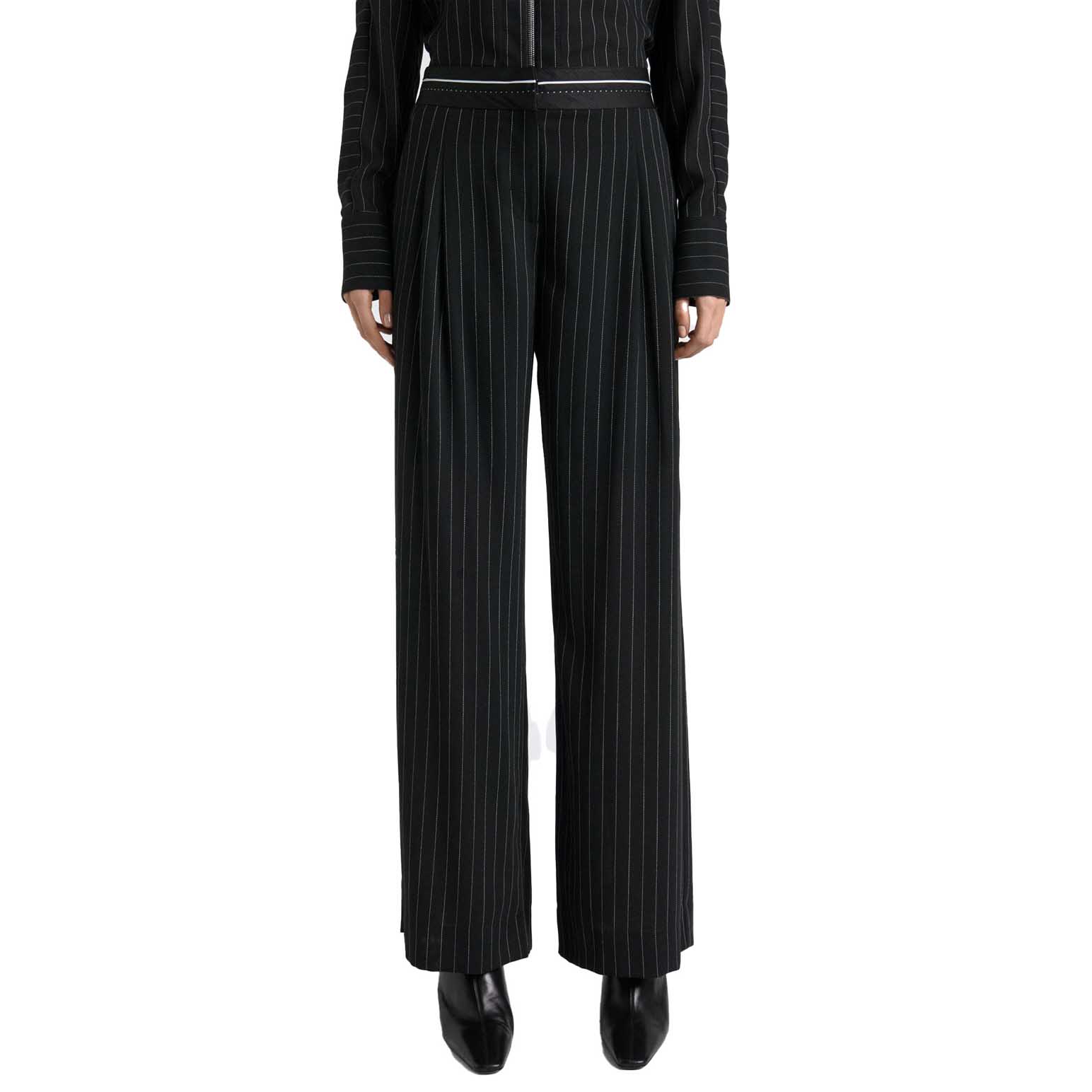 Cue Sheer Stripe Straight Leg Pant